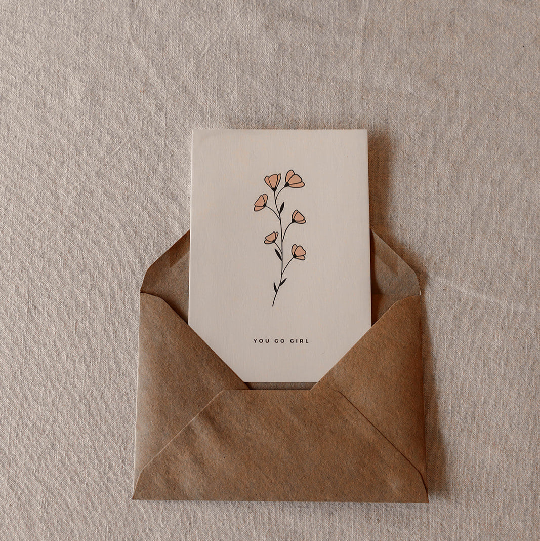 Postkaart - You go girl