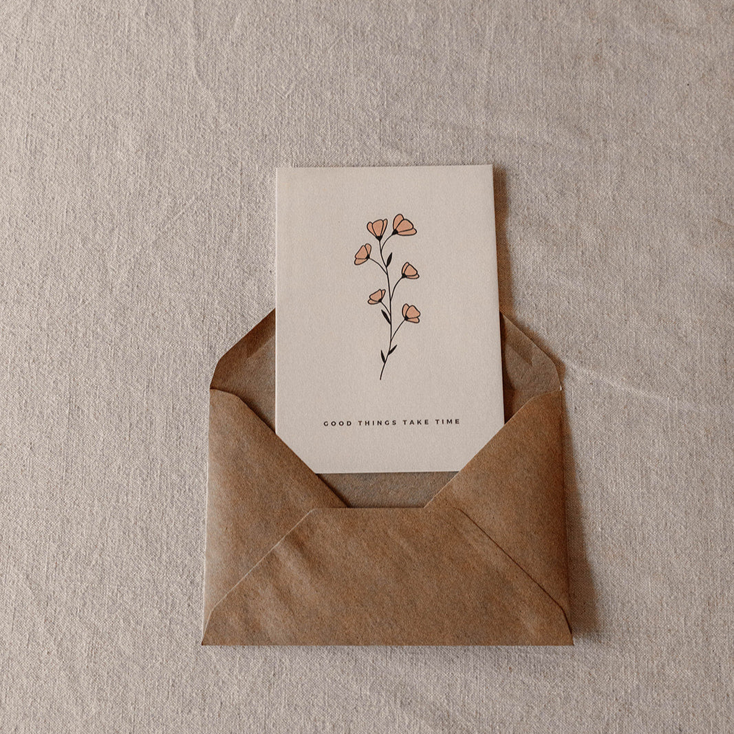 Postkaart - Good things take time