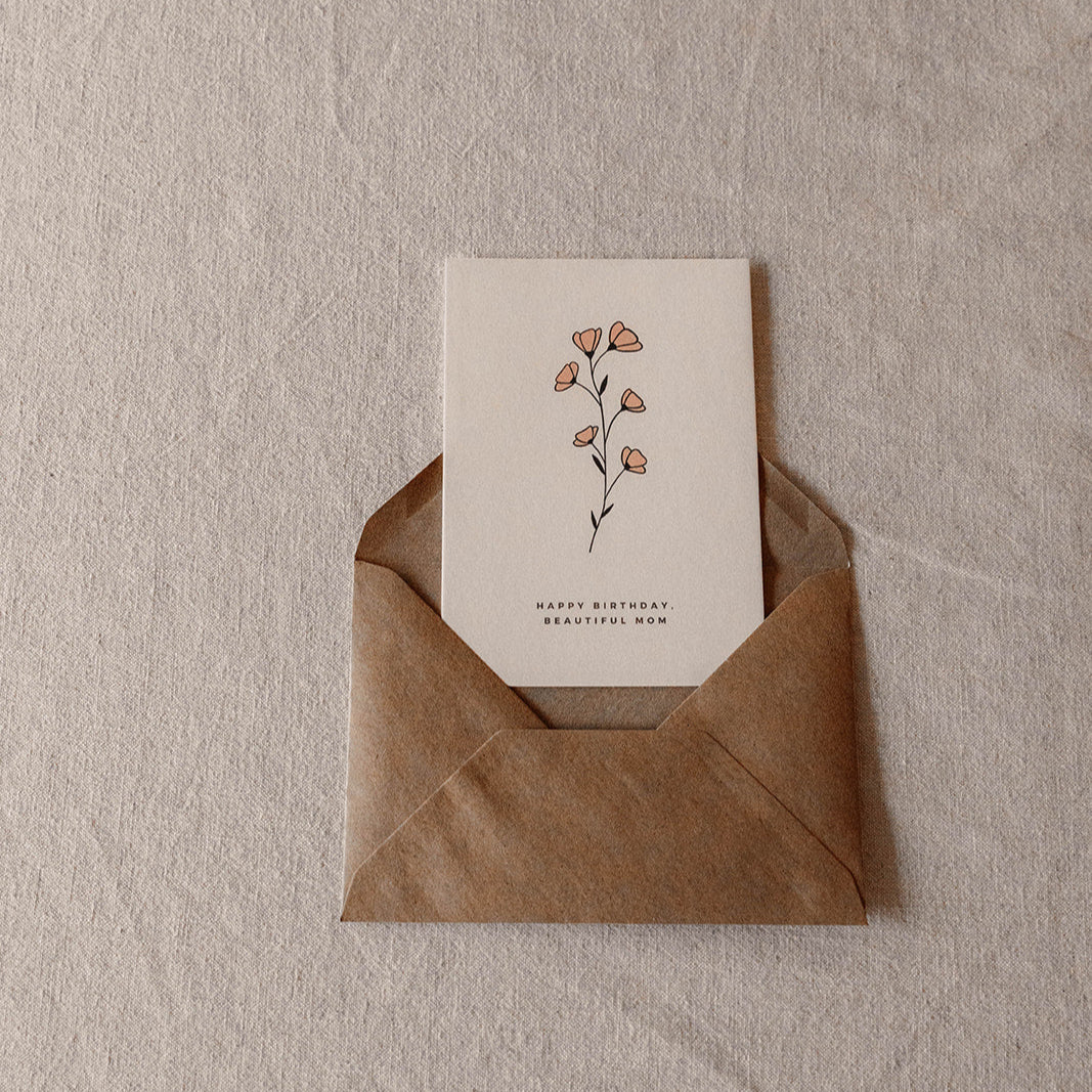 Postkaart - Happy birthday, beautiful mom