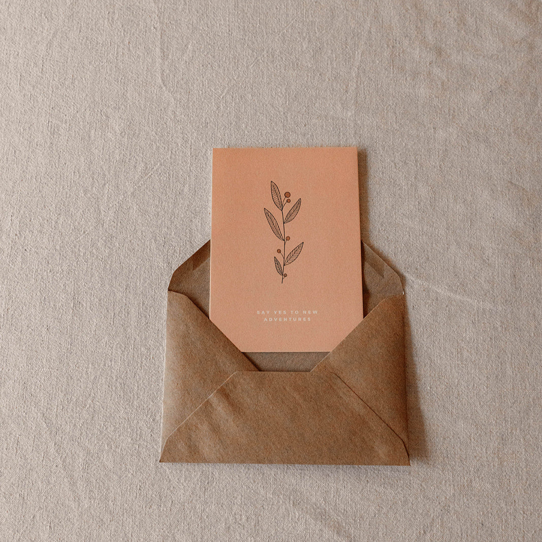 Postkaart - Say yes to new adventures
